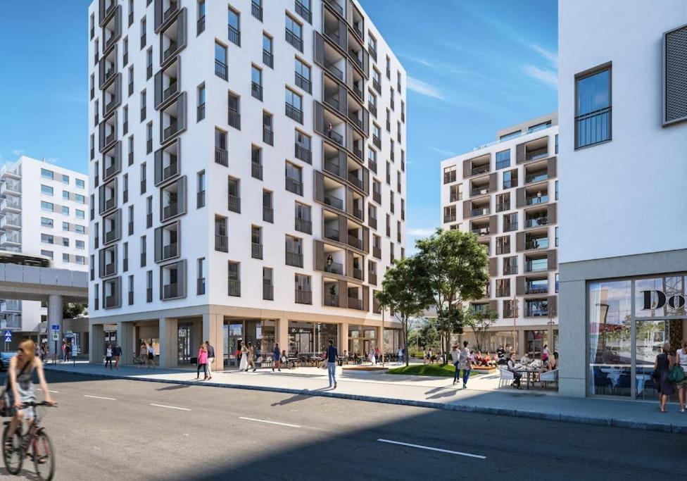 Donaublick Oasis: Stylische Wohnung Vienna Exterior photo